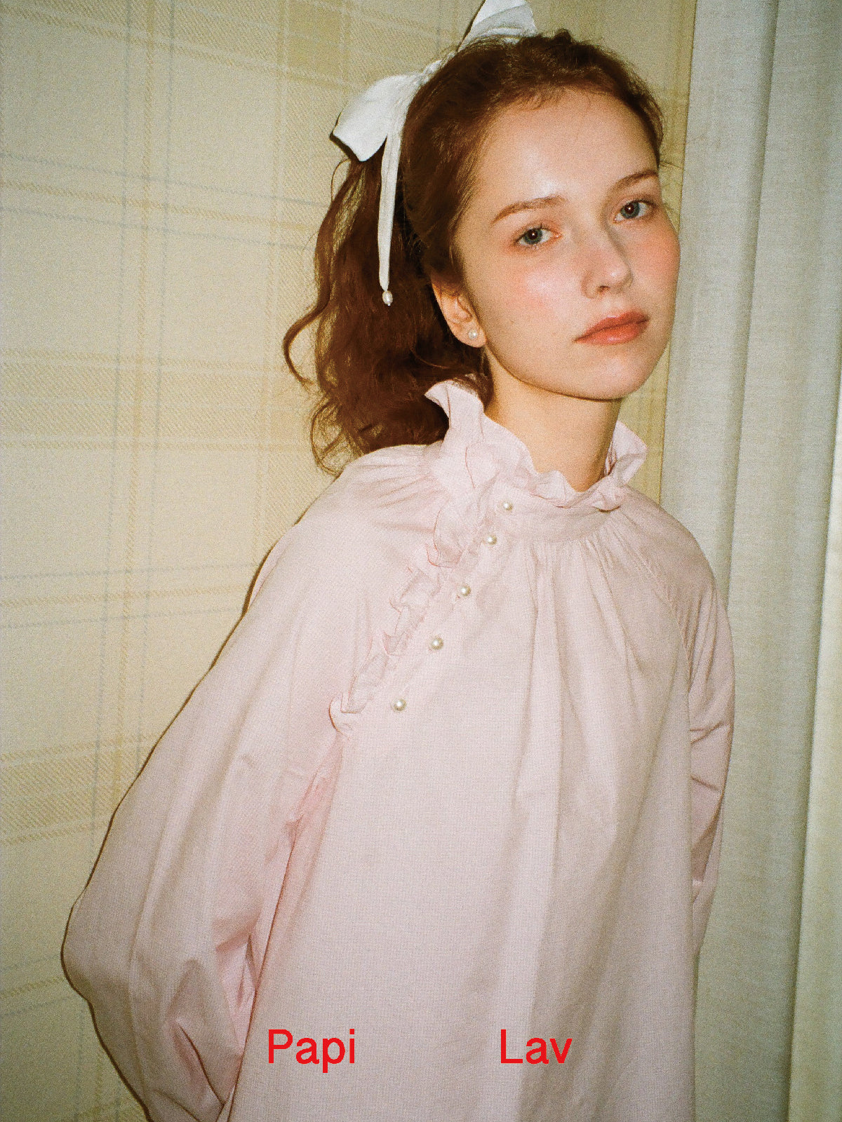 PINK GINGHAM PAW PAW DRESS
