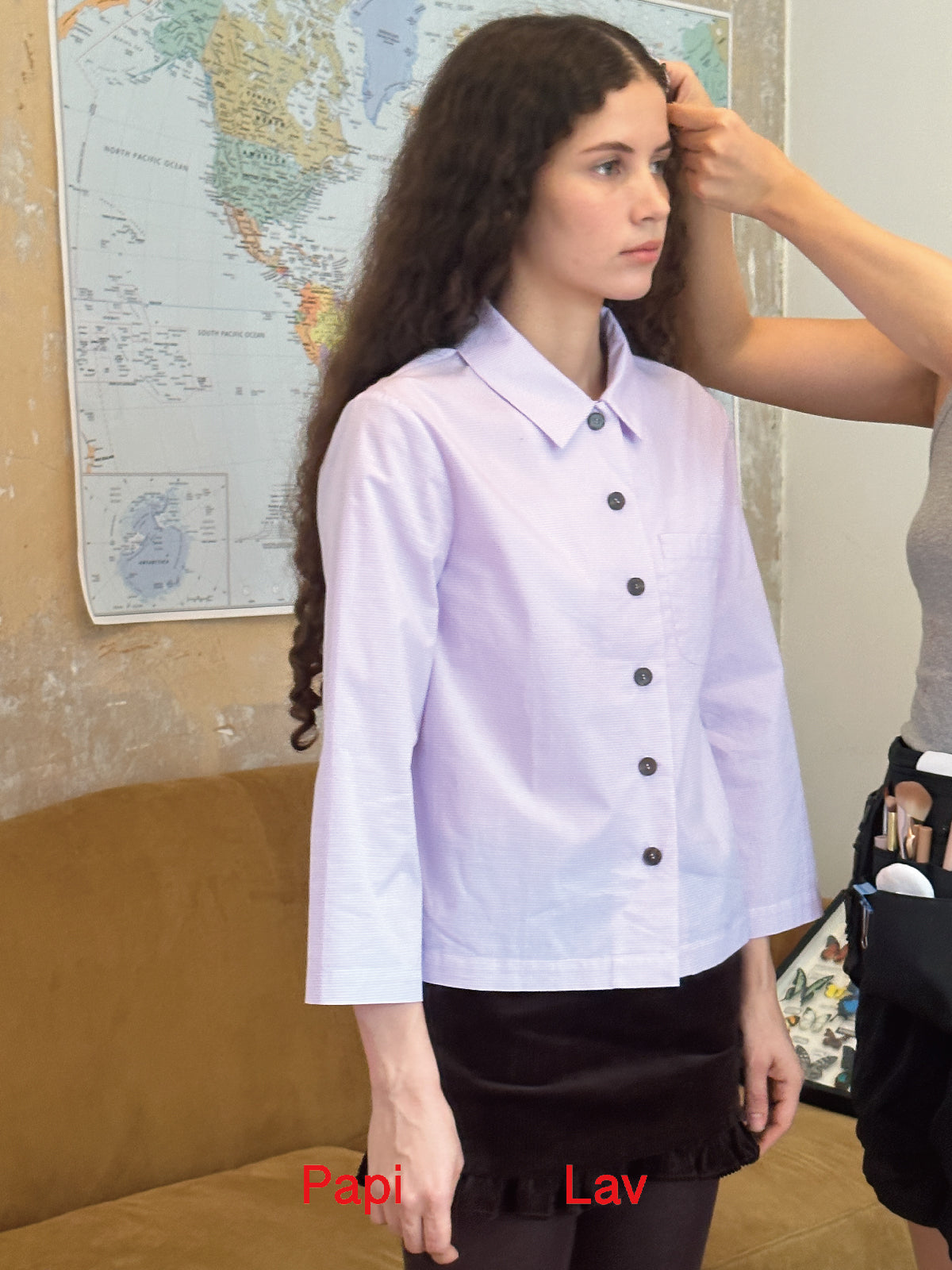 PURPLE GINGHAM MUDDLE HEAD SHIRT