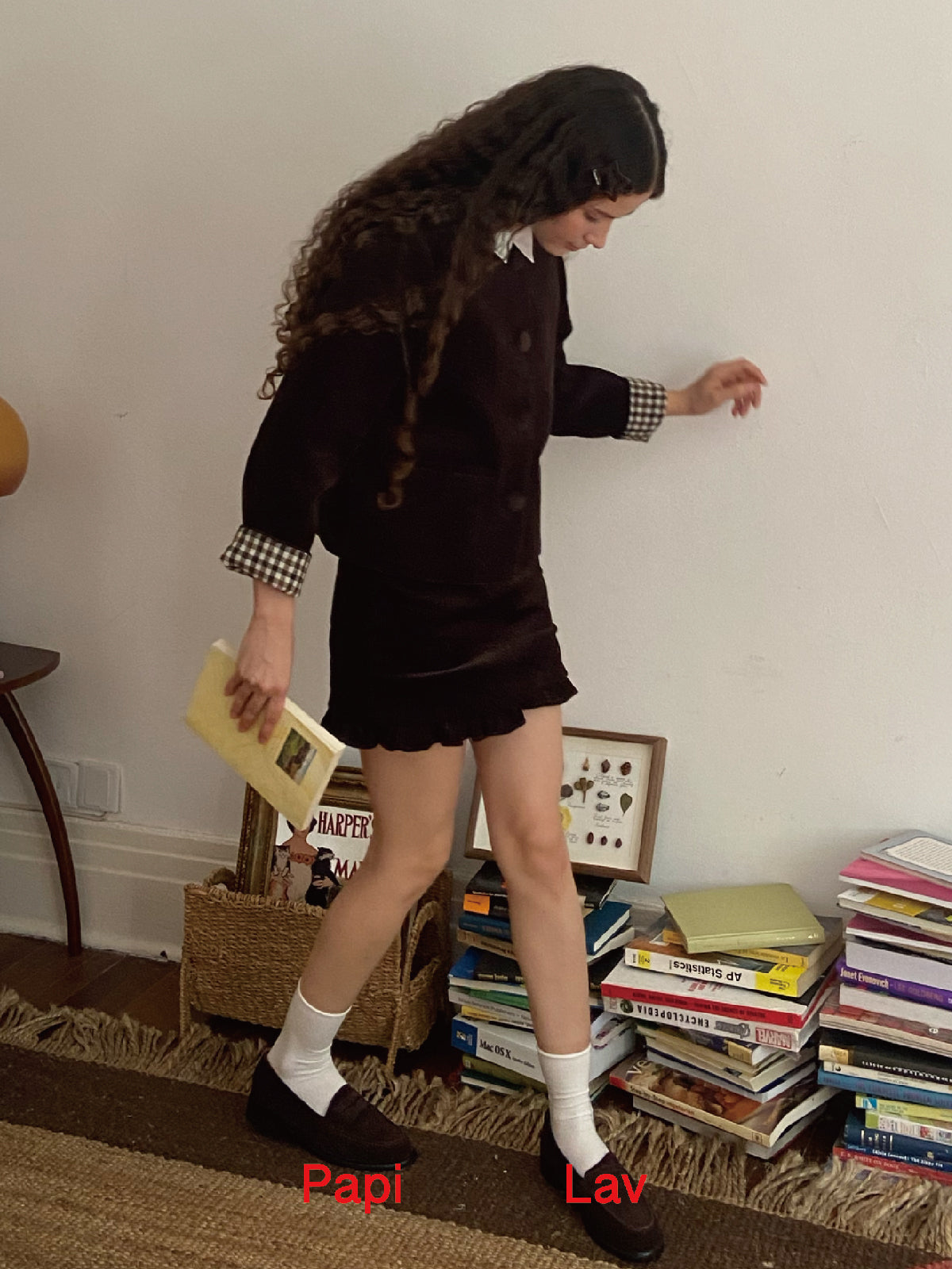 BROWN EMILY MINI SKIRT
