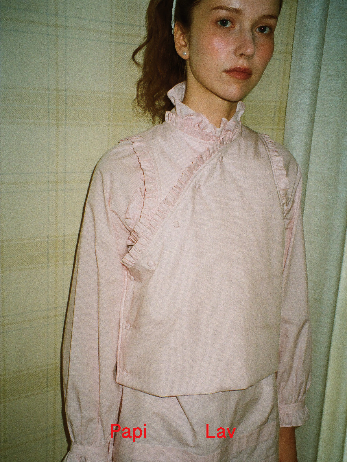 PINK GINGHAM NAINAI VEST