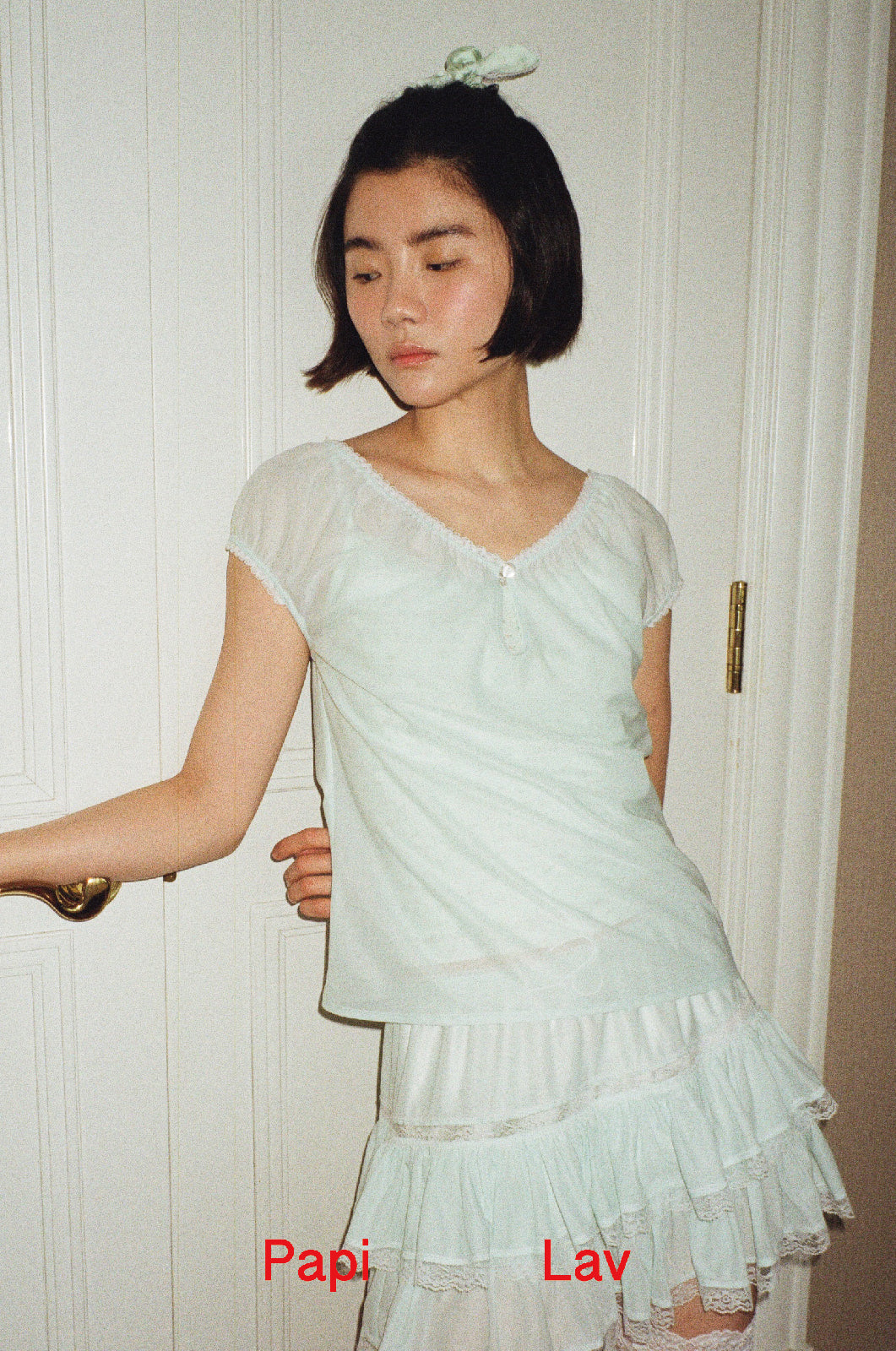 MINT GREEN BLUSHY TOP