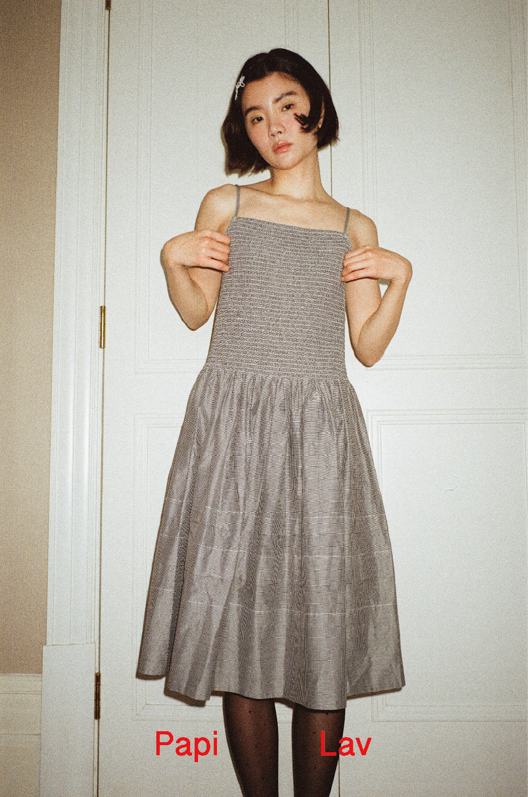 BLACK GINGHAM SYLVIA DRESS