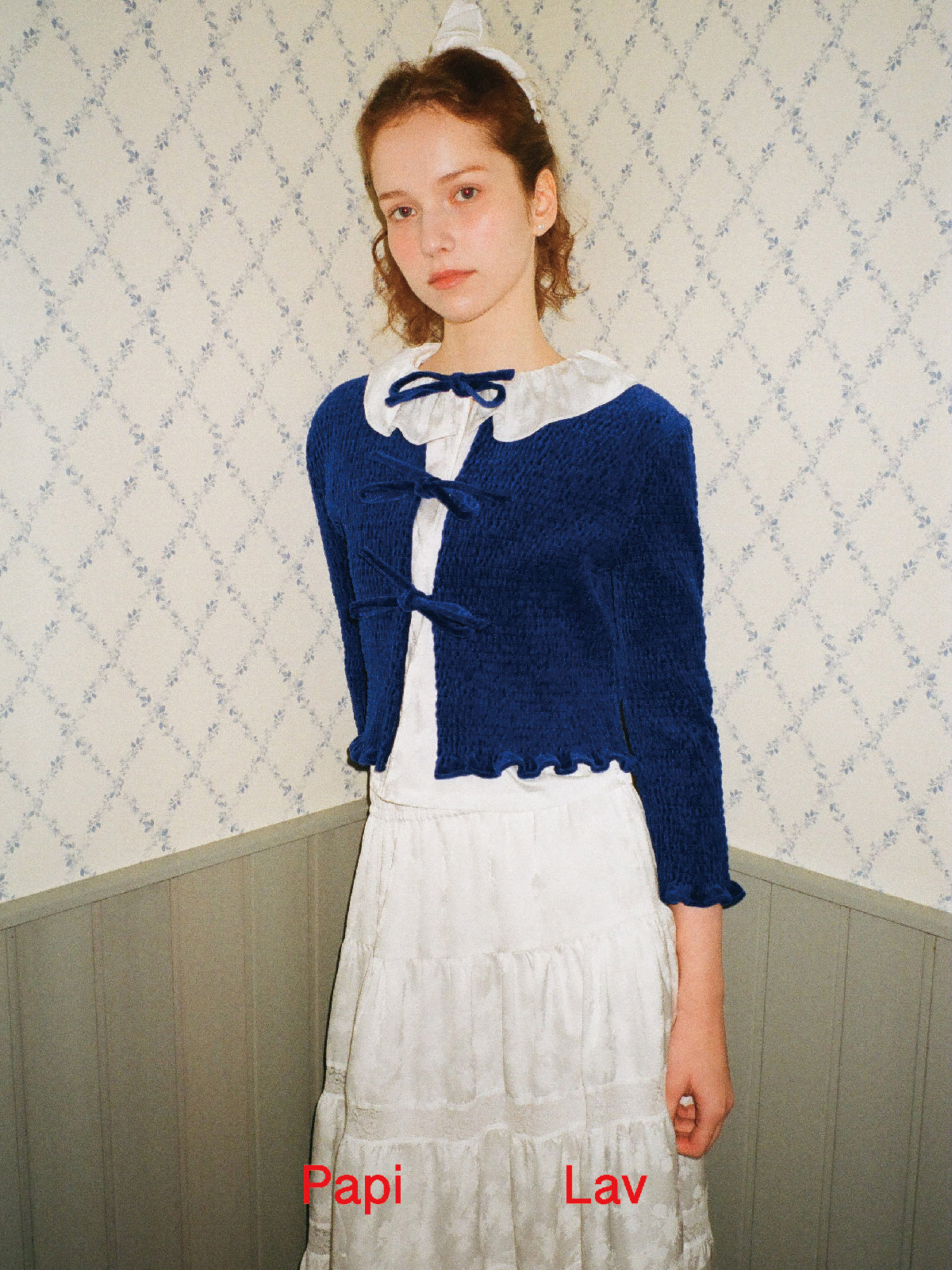BLUE MONICA SMOCK TOP