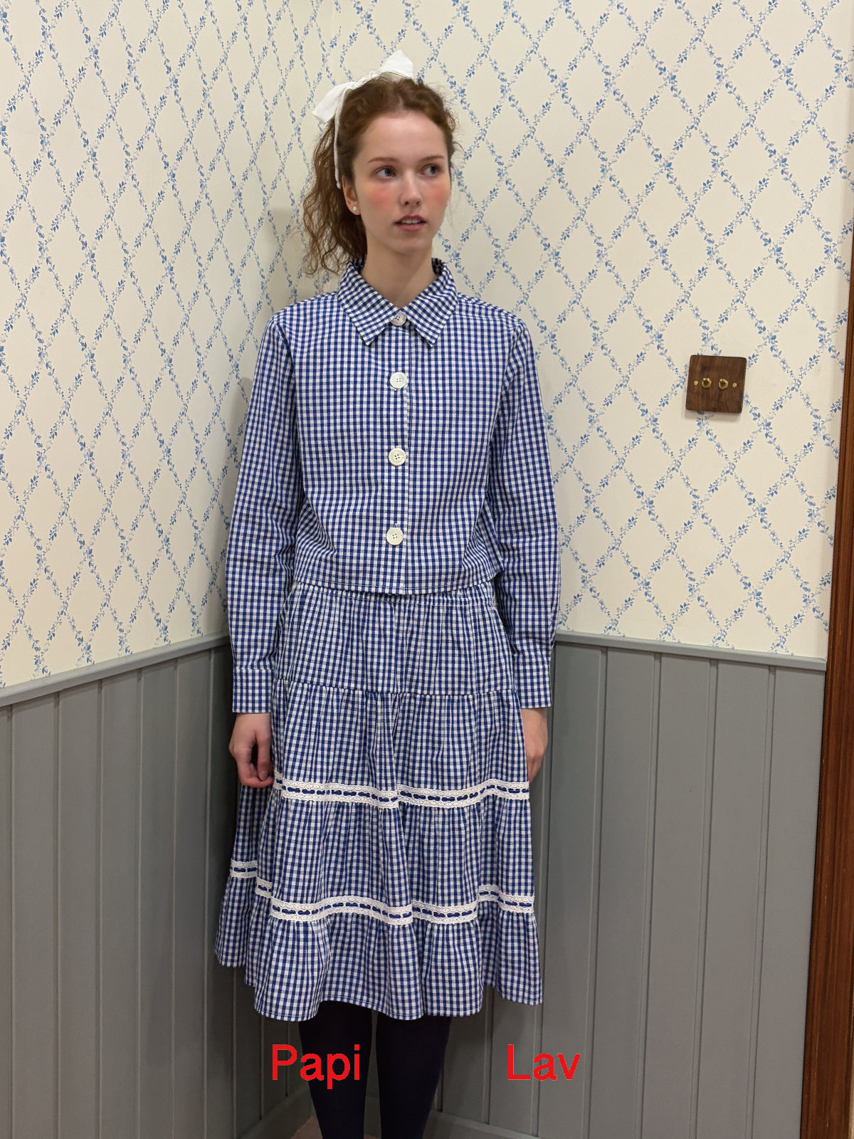 BLUE GINGHAM LOVELY SHIRT