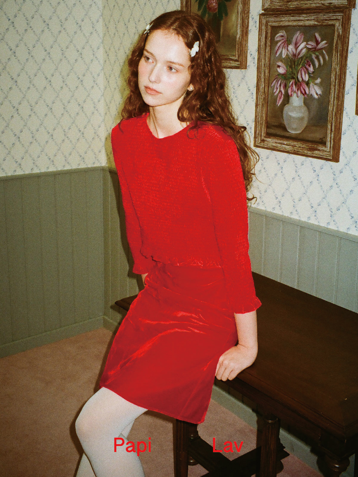 RED MUSE SKIRT