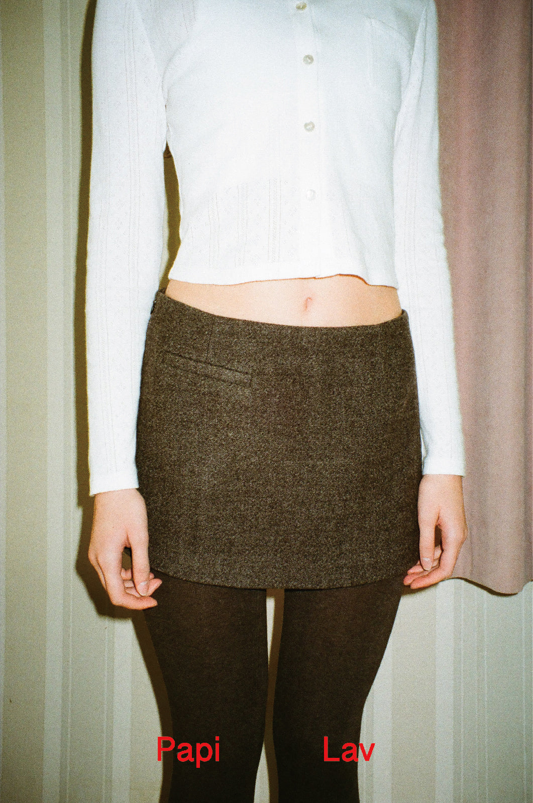 GREY HAPPY MINI SKIRT