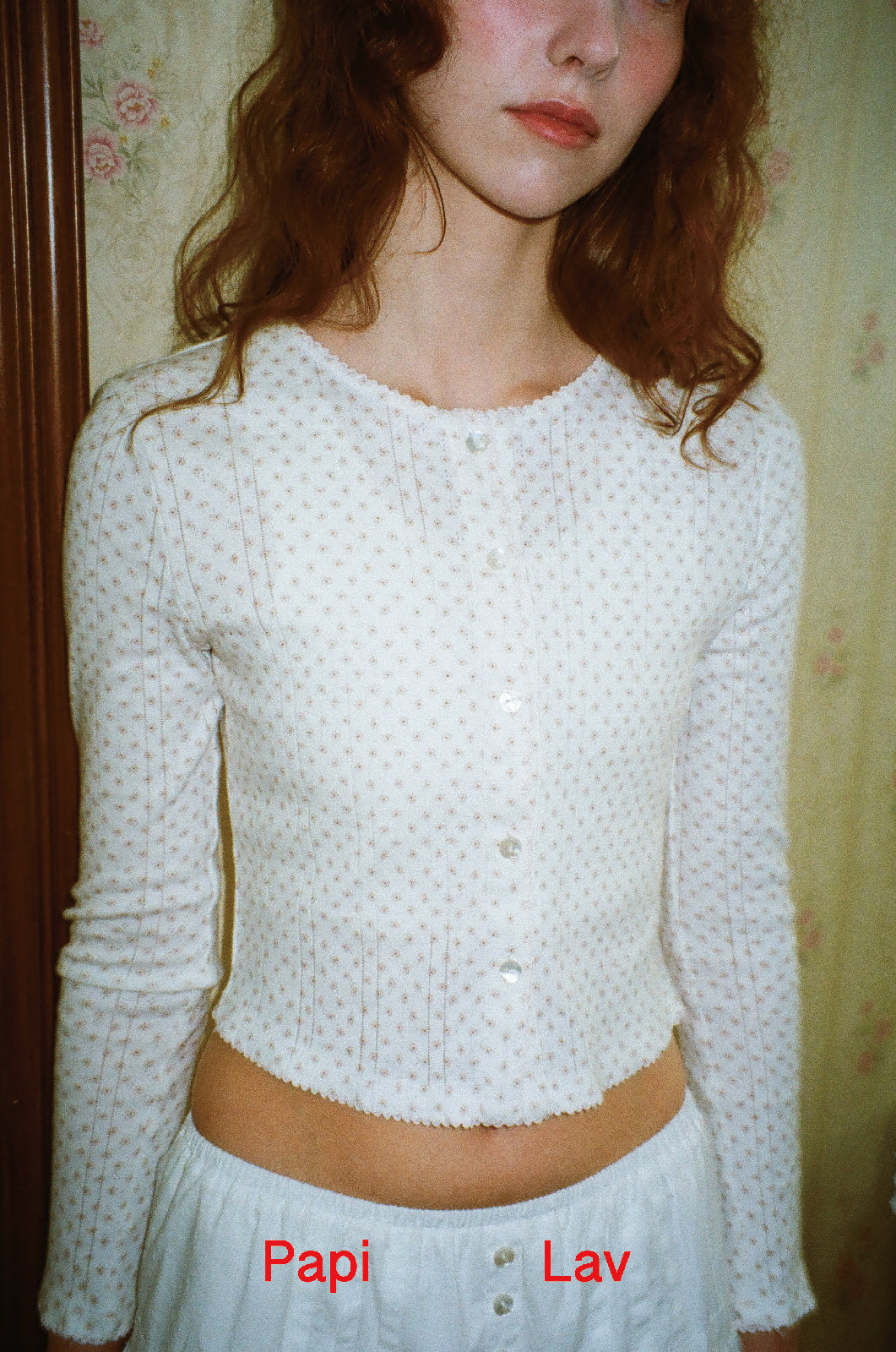 PINK FLORAL PRINT OMA CARDIGAN