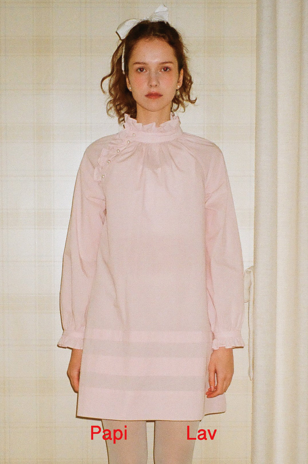 PINK GINGHAM PAW PAW DRESS