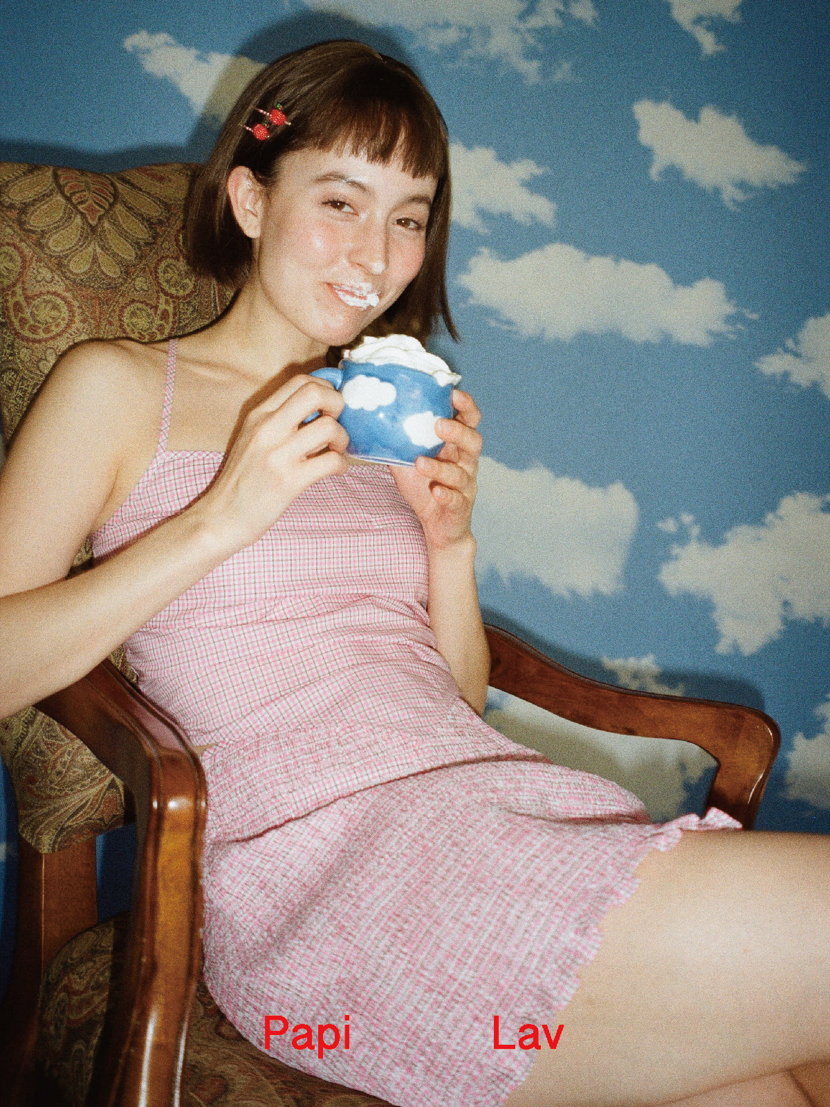 PINK CHECK BABY TOP