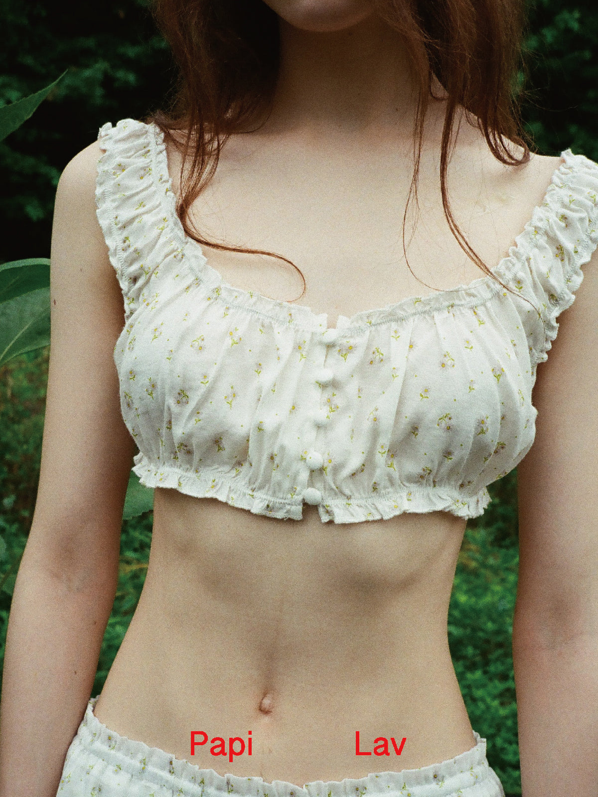 WHITE PRINT MANMAN BRA