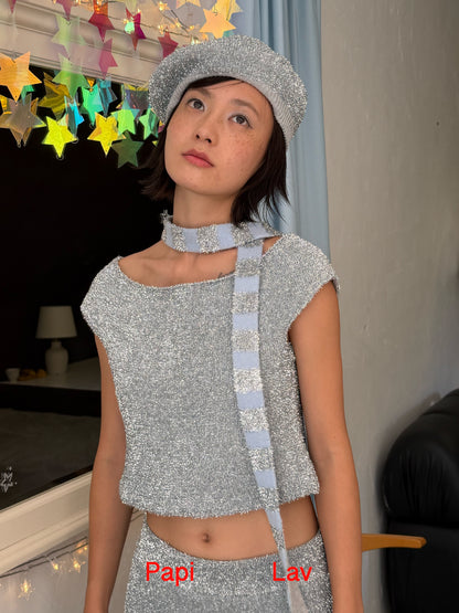 SHINY OFF-SHOULDER TOP
