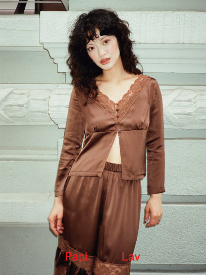 BROWN FENFEN SILK SET x GARBO