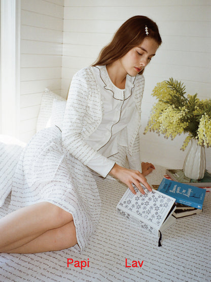 DIARY PRINT DIARY PLEATED SKIRT