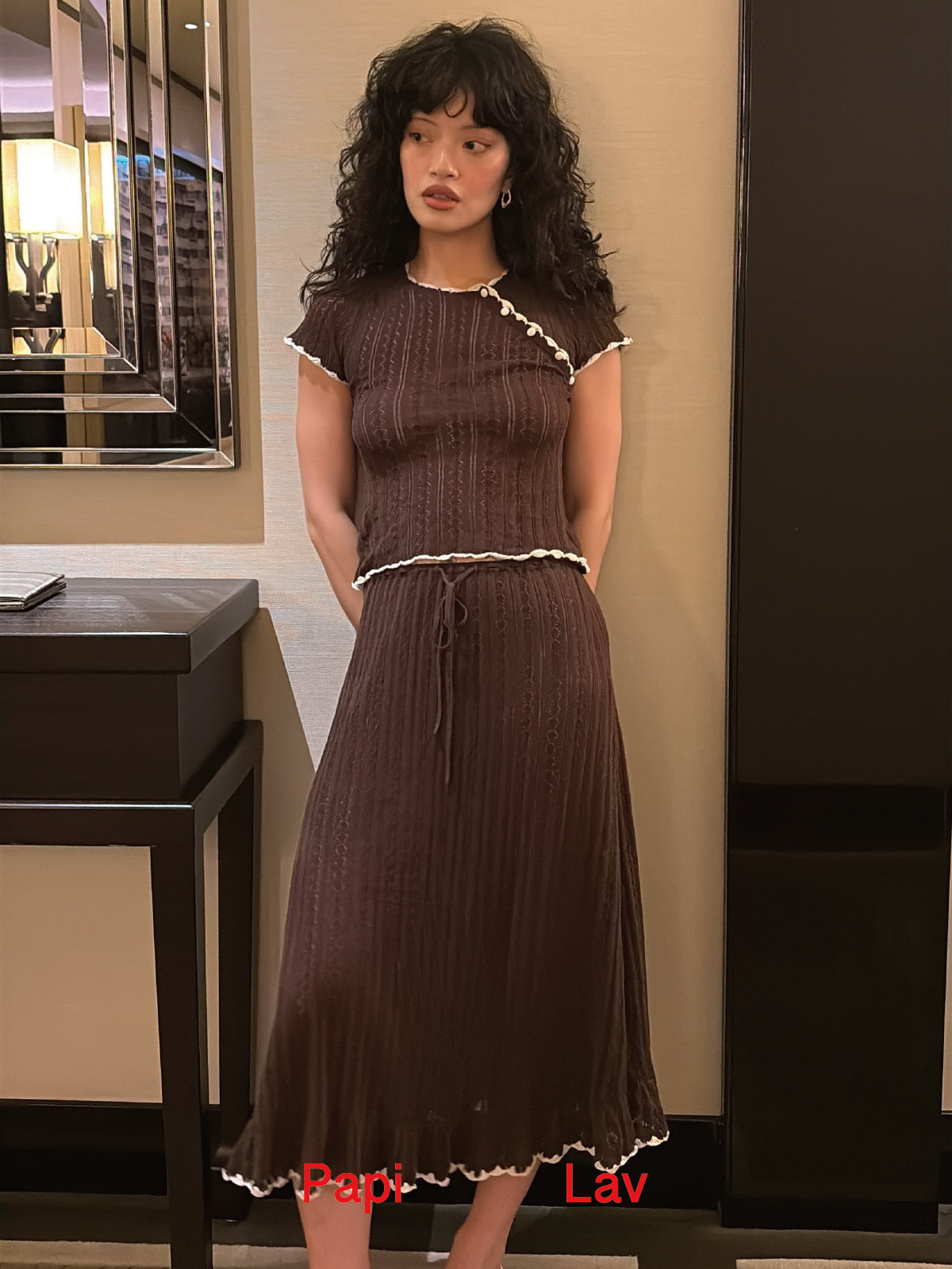 BROWN SISI KNIT SET x GARBO