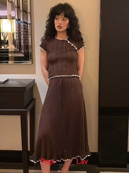 BROWN SISI KNIT SET x GARBO