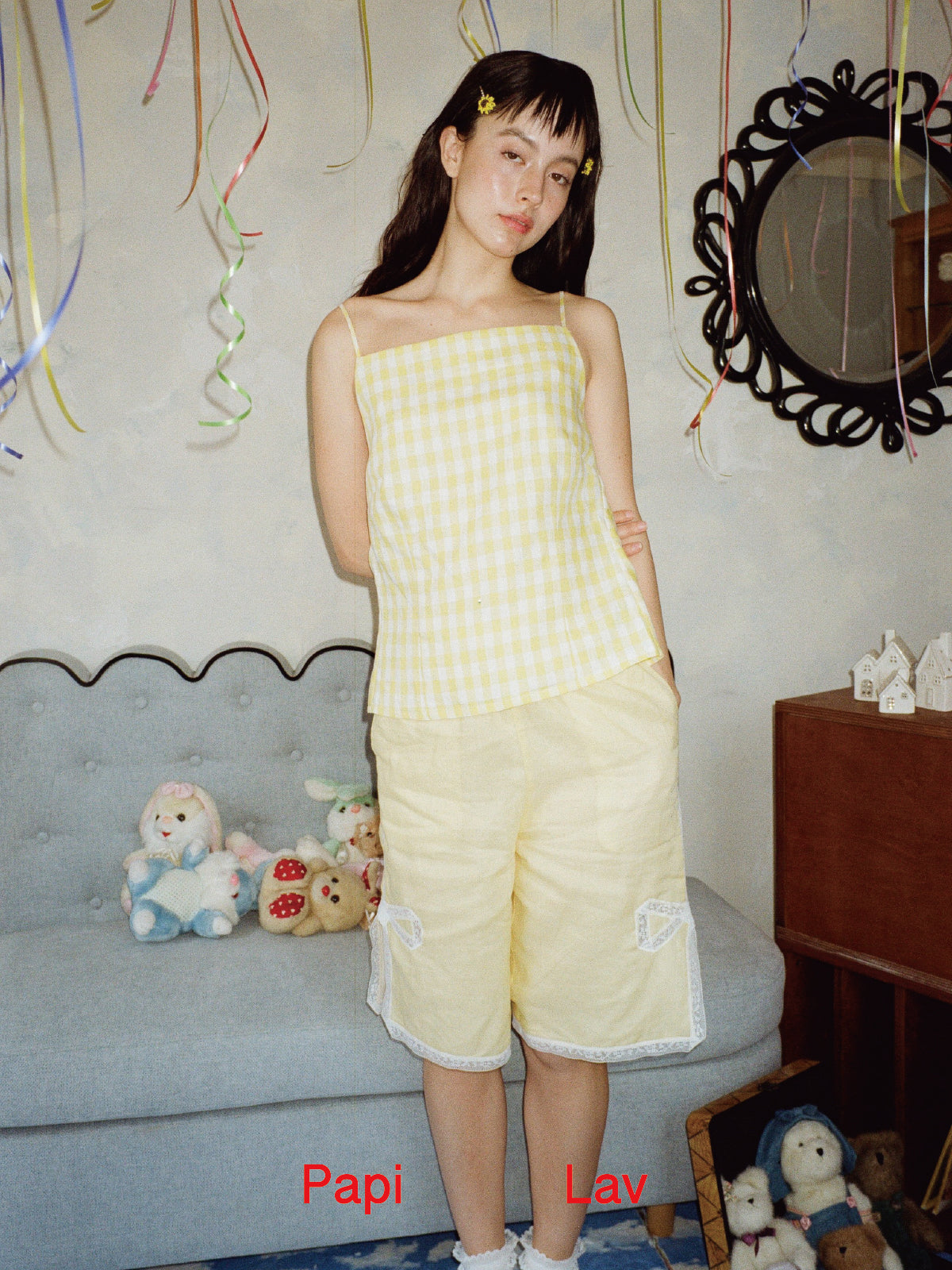 YELLOW GINGHAM SALLY TOP