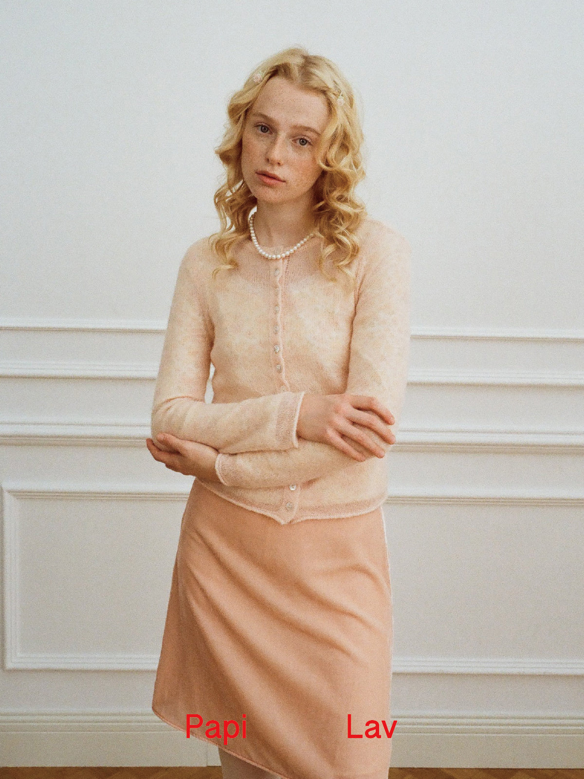 SAGE CREAM FUZZY MOHAIR CARDIGAN