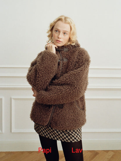 CHESTNUT CORA HOODED COAT