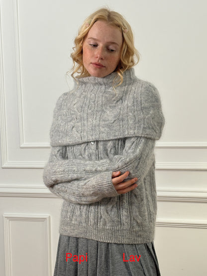 GREY HEARTBROKEN PONCHO