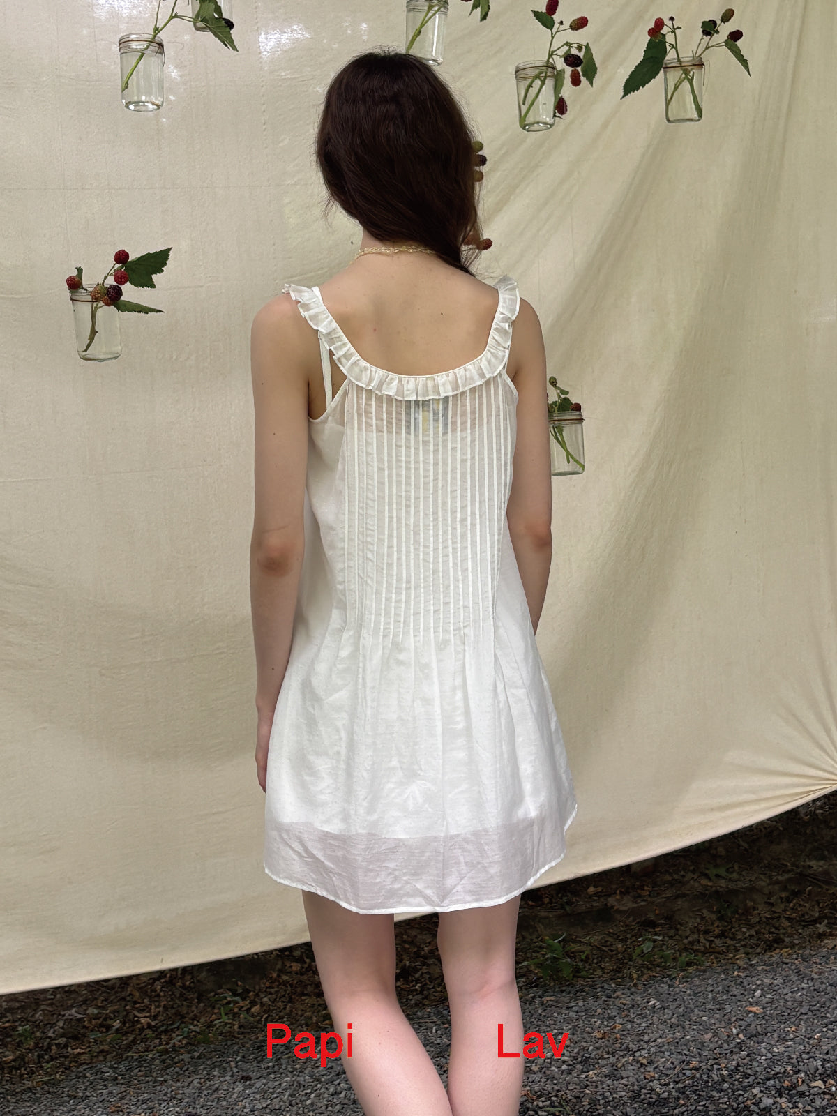 WHITE POLKA DOT ANGEL DRESS