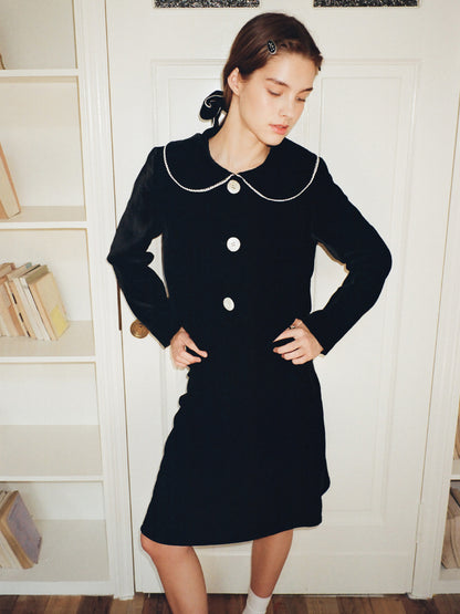 BLACK PHOEBE VELVET SKIRT