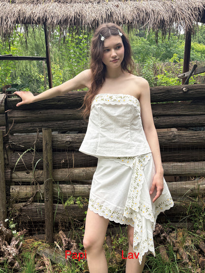 WHITE FLOWER CLUSTER SET