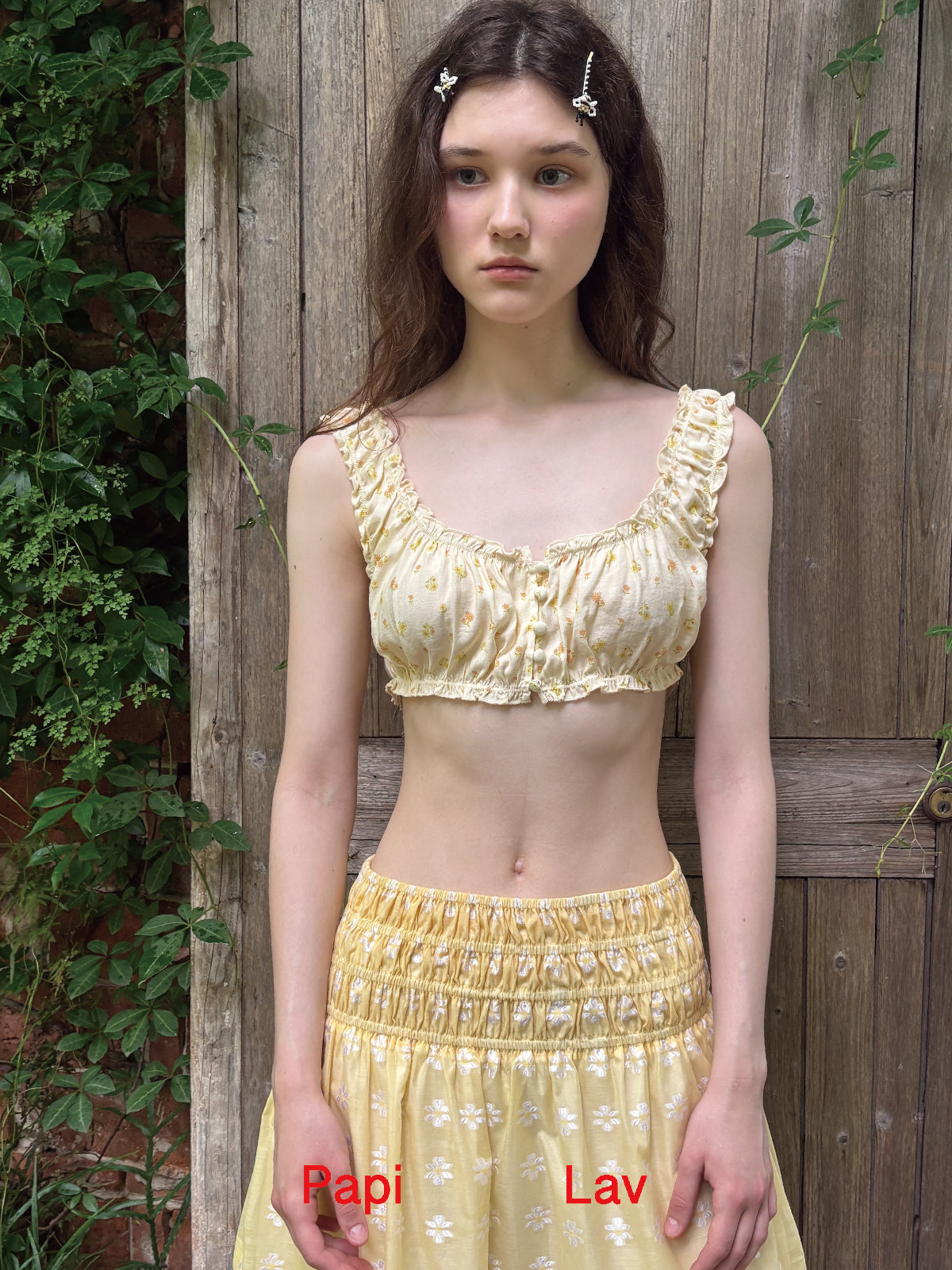 YELLOW PRINT MANMAN BRA