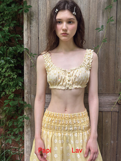 YELLOW PRINT MANMAN BRA