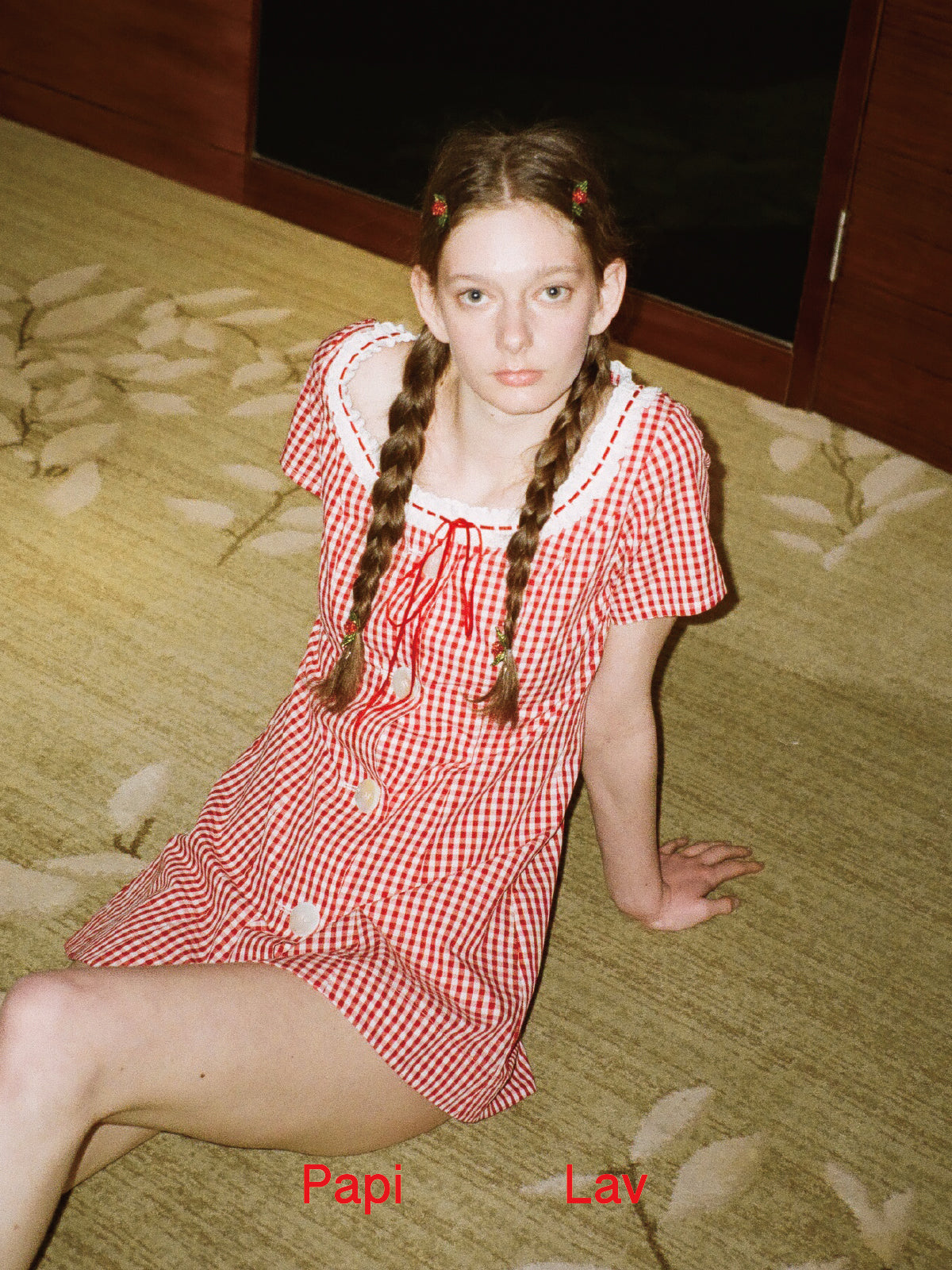 RED GINGHAM WILLOW DRESS