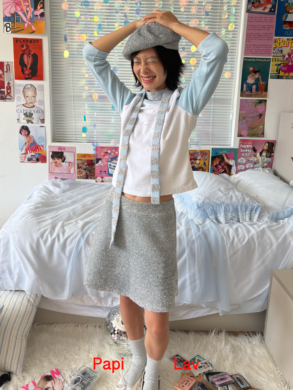 SHINY KNIT SKIRT