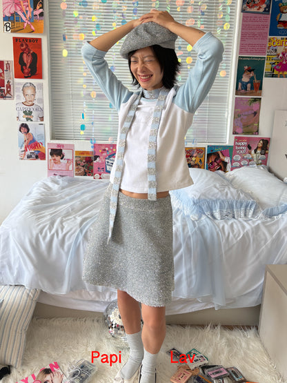 SHINY KNIT SKIRT