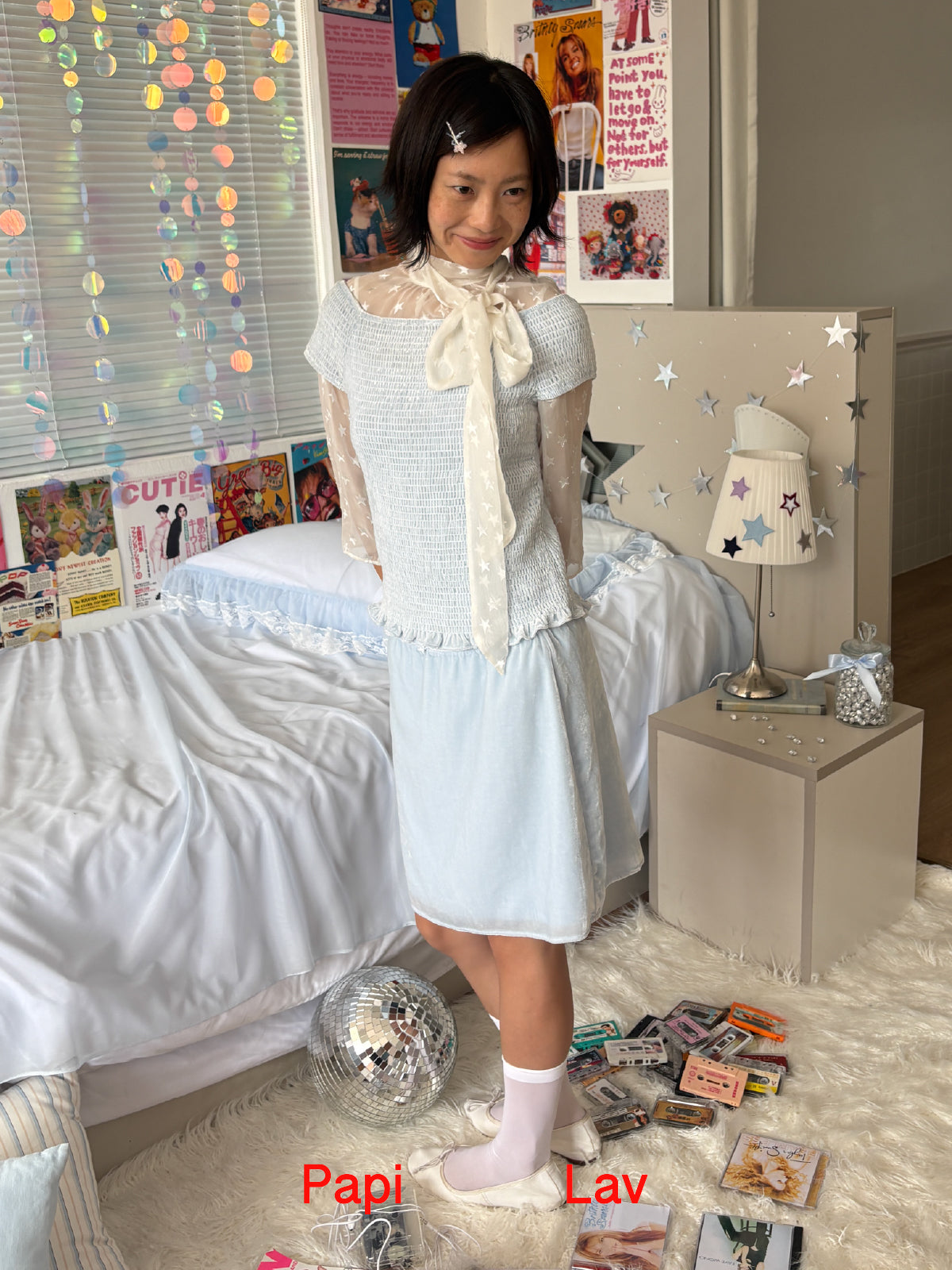 MOONLIGHT CHIFFON TIE SHIRT
