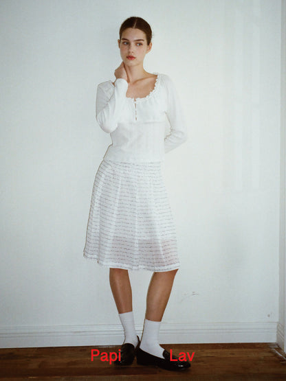 DIARY PRINT DIARY PLEATED SKIRT