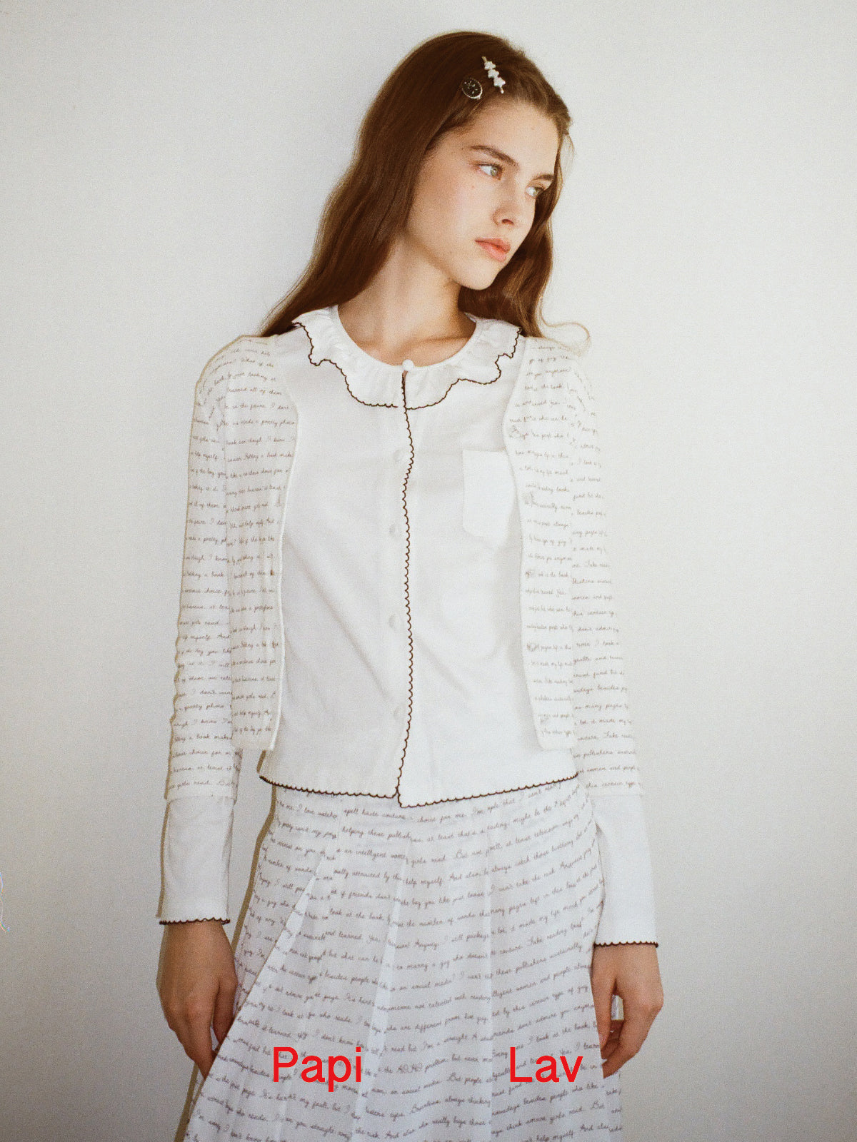 DIARY PRINT DIARY CARDIGAN