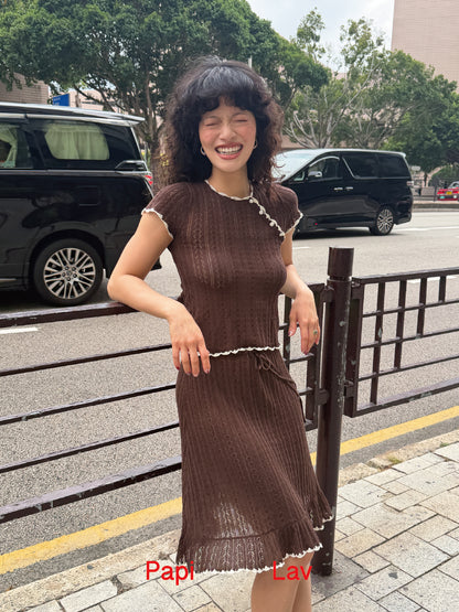 BROWN SISI KNIT SET x GARBO