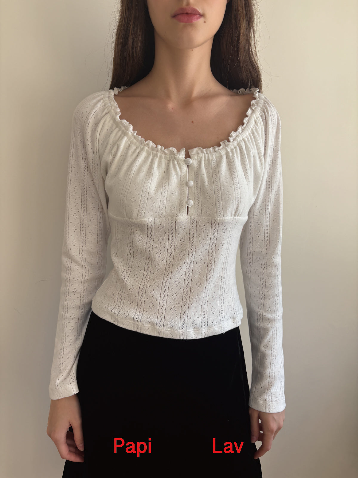 WHITE WELL-EDUCATED TOP