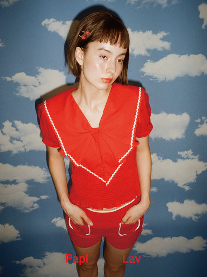 RED ORIGAMI SHIRT