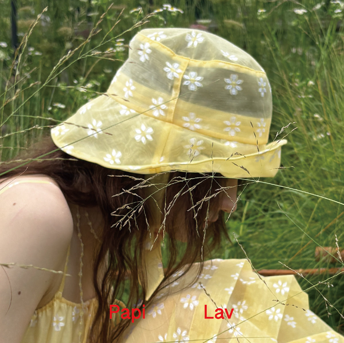 YELLOW JACQUARD SUGAR-FREE BUCKET HAT