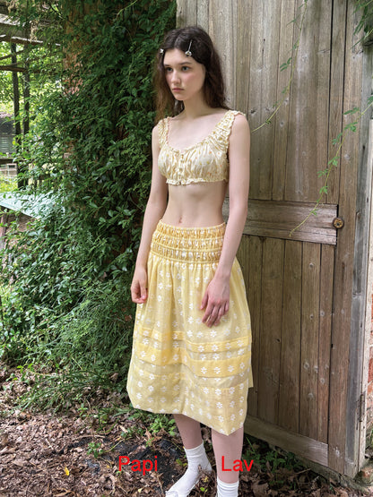 YELLOW PRINT MANMAN BRA