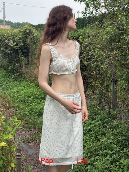 WHITE PRINT MANMAN BRA
