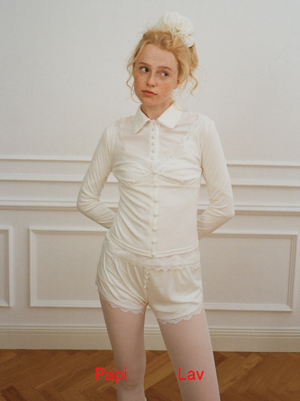 WHITE NECESSITY POLO TOP