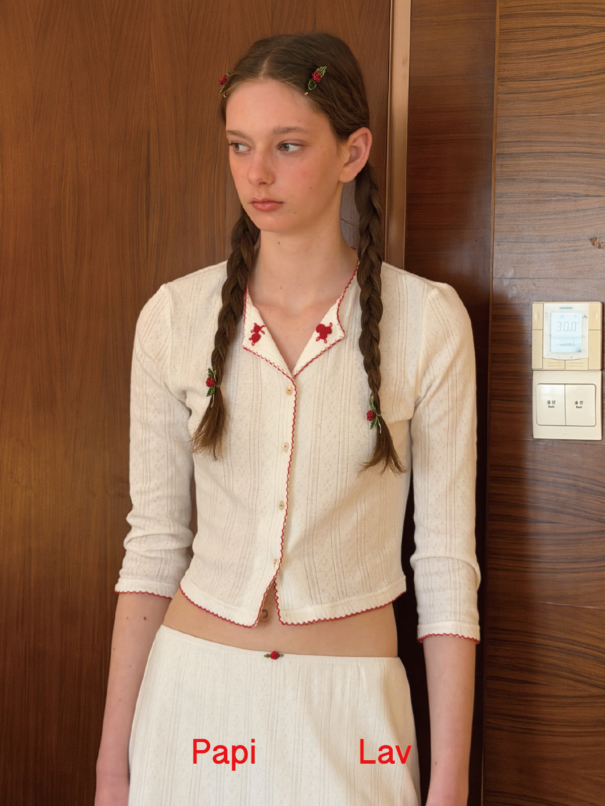 RED ROSE BRUNCH CARDIGAN
