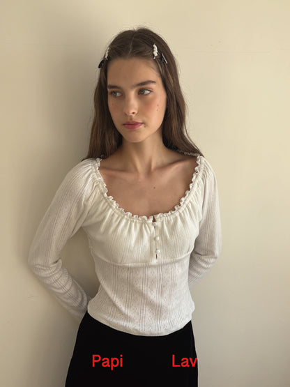 WHITE WELL-EDUCATED TOP