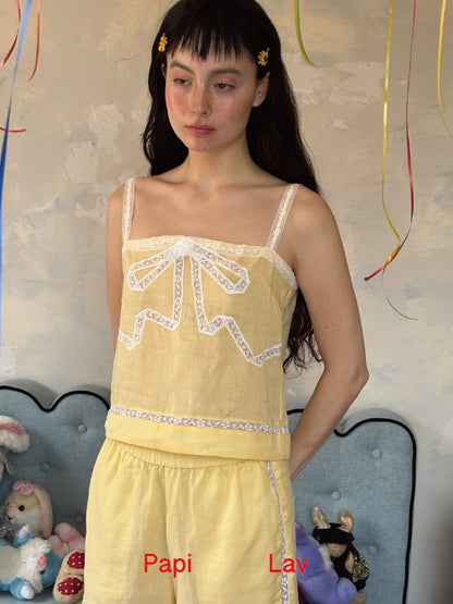 YELLOW BELLA BOW TOP
