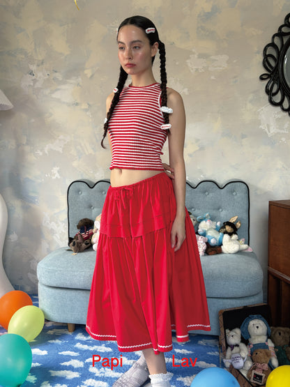 RED ELLIE SKIRT