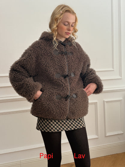CHESTNUT CORA HOODED COAT
