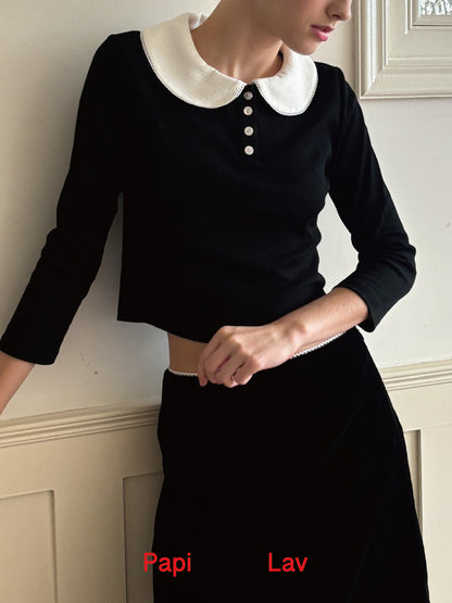 BLACK GENTLE TOP