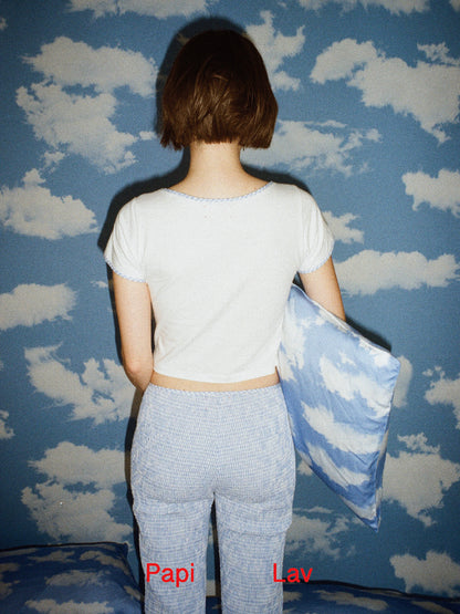 BLUE GINGHAM KINDERGARTEN T-SHIRT