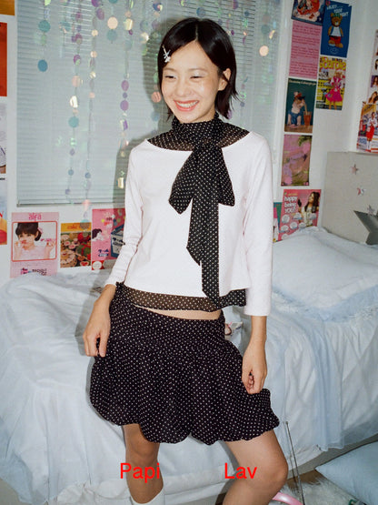 MOONLIGHT CHIFFON TIE SHIRT
