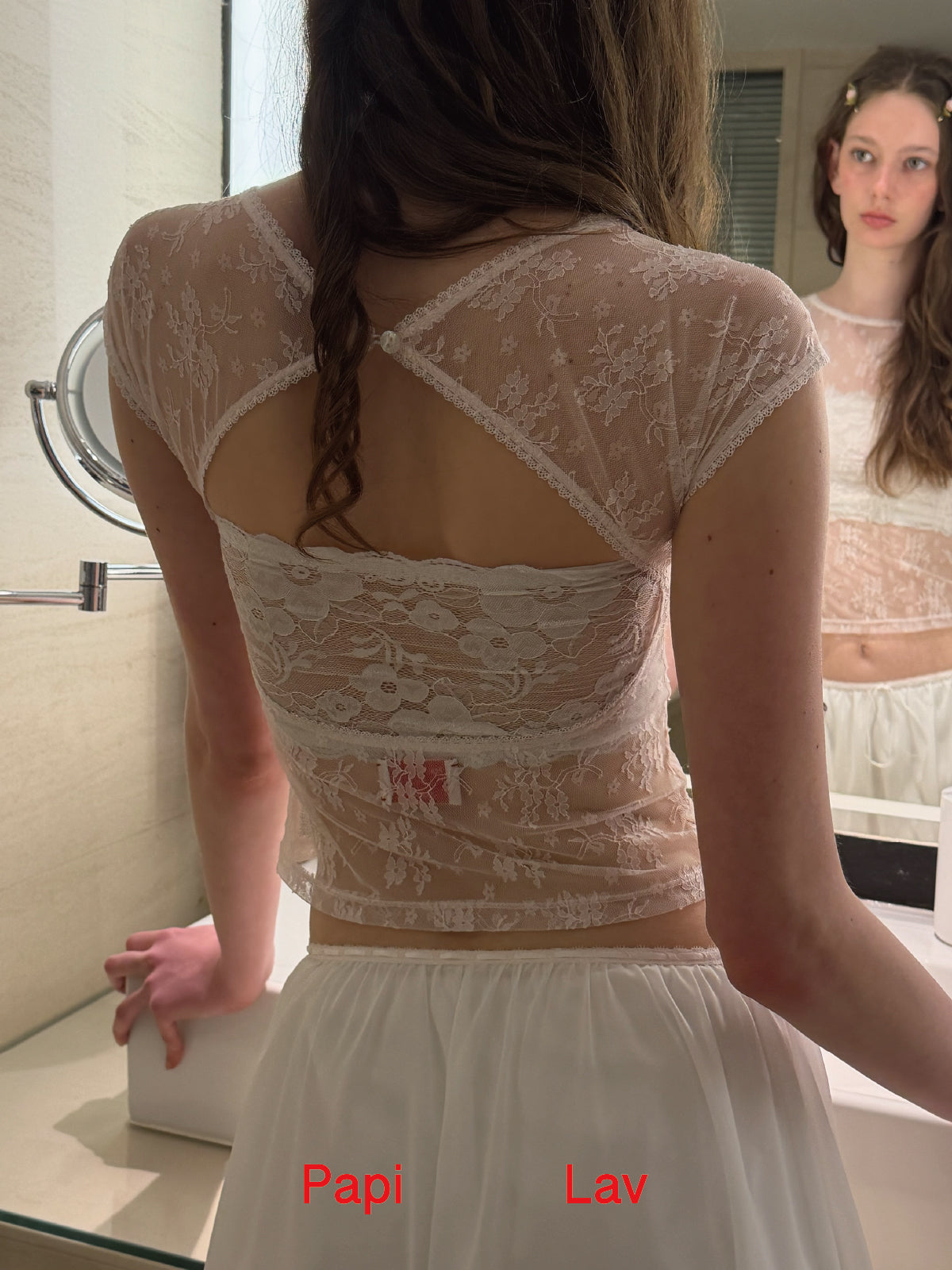 LIGHT PINK MELLOW LACE TOP